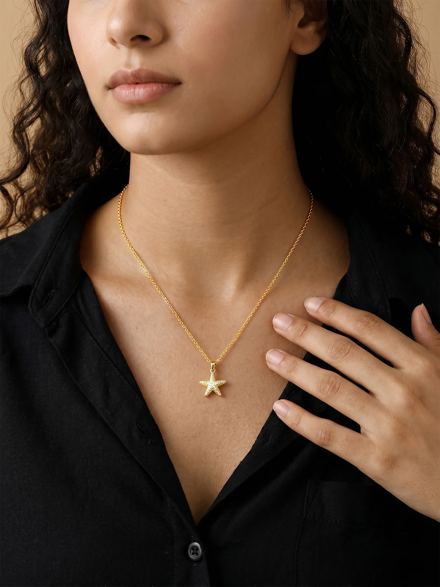 Star Girl Gold Plated Necklace - Image 3