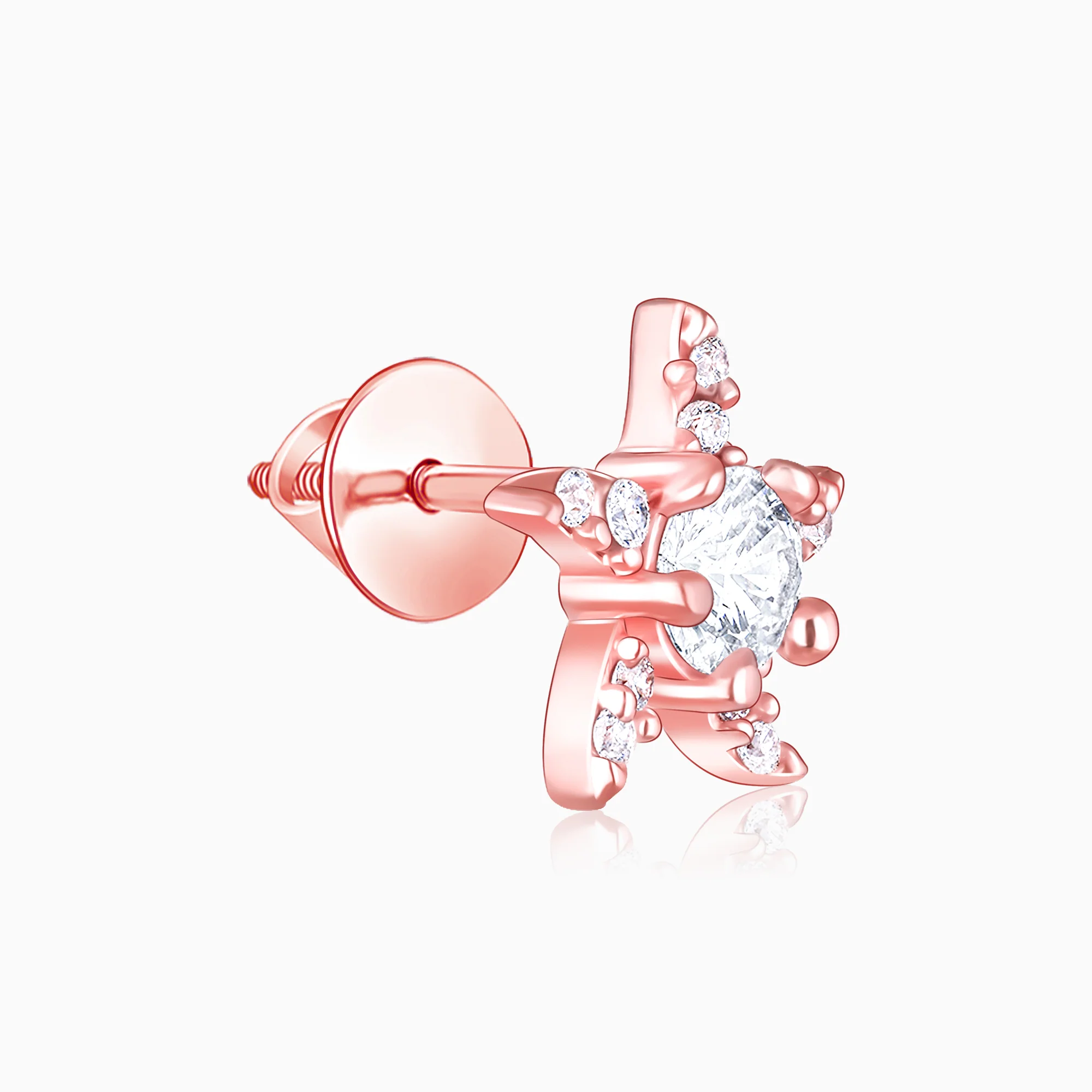 Rose Gold Starfish Earrings - Image 4