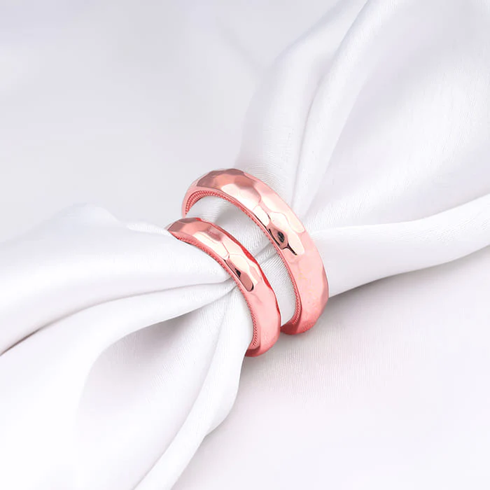 Rose Gold Partners in Fun Couple Bands - Image 2