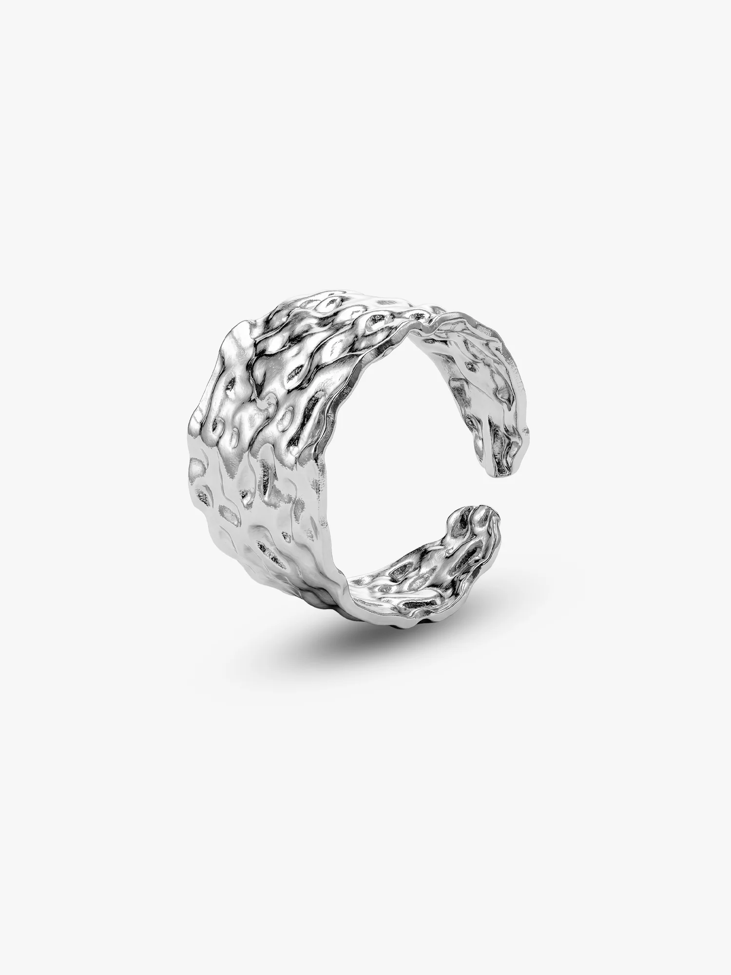 Texture Rush Rhodium Plated Ring (Size 15) - Image 4