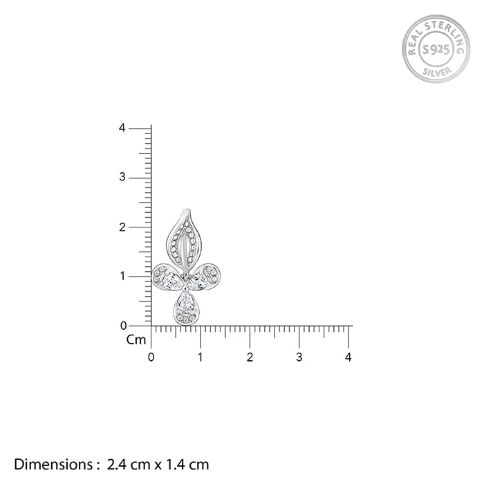 Silver Iris Flower Earrings - Image 5