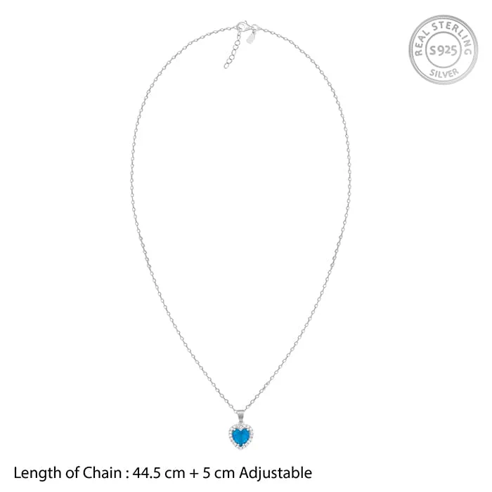 Silver Titanic Heart Of The Ocean Pendant With Link Chain - Image 5