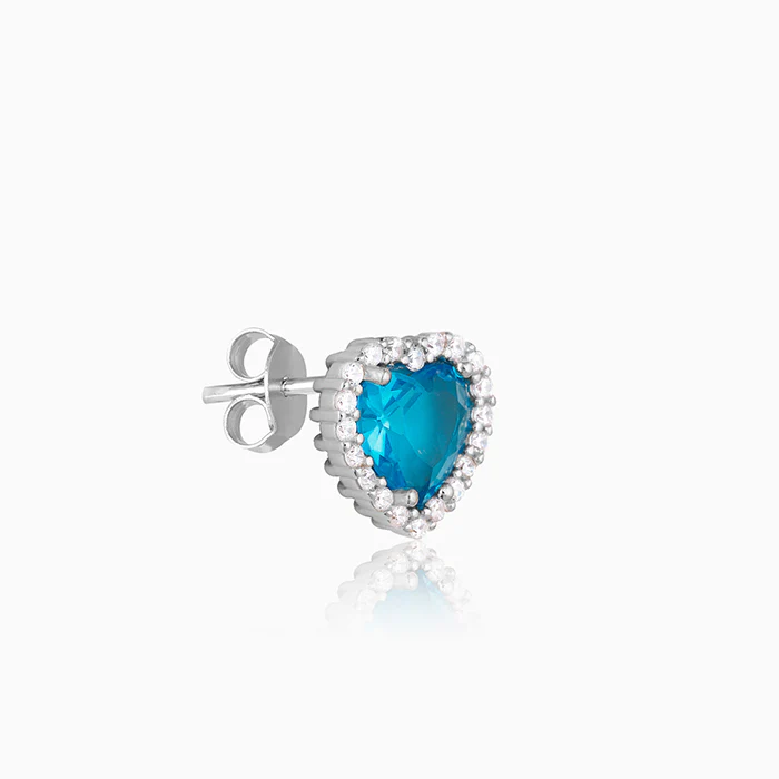 Silver Titanic Heart Of The Ocean Studs - Image 5