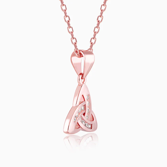 Rose Gold Enveloped in Love Pendant with Link Chain - Image 3