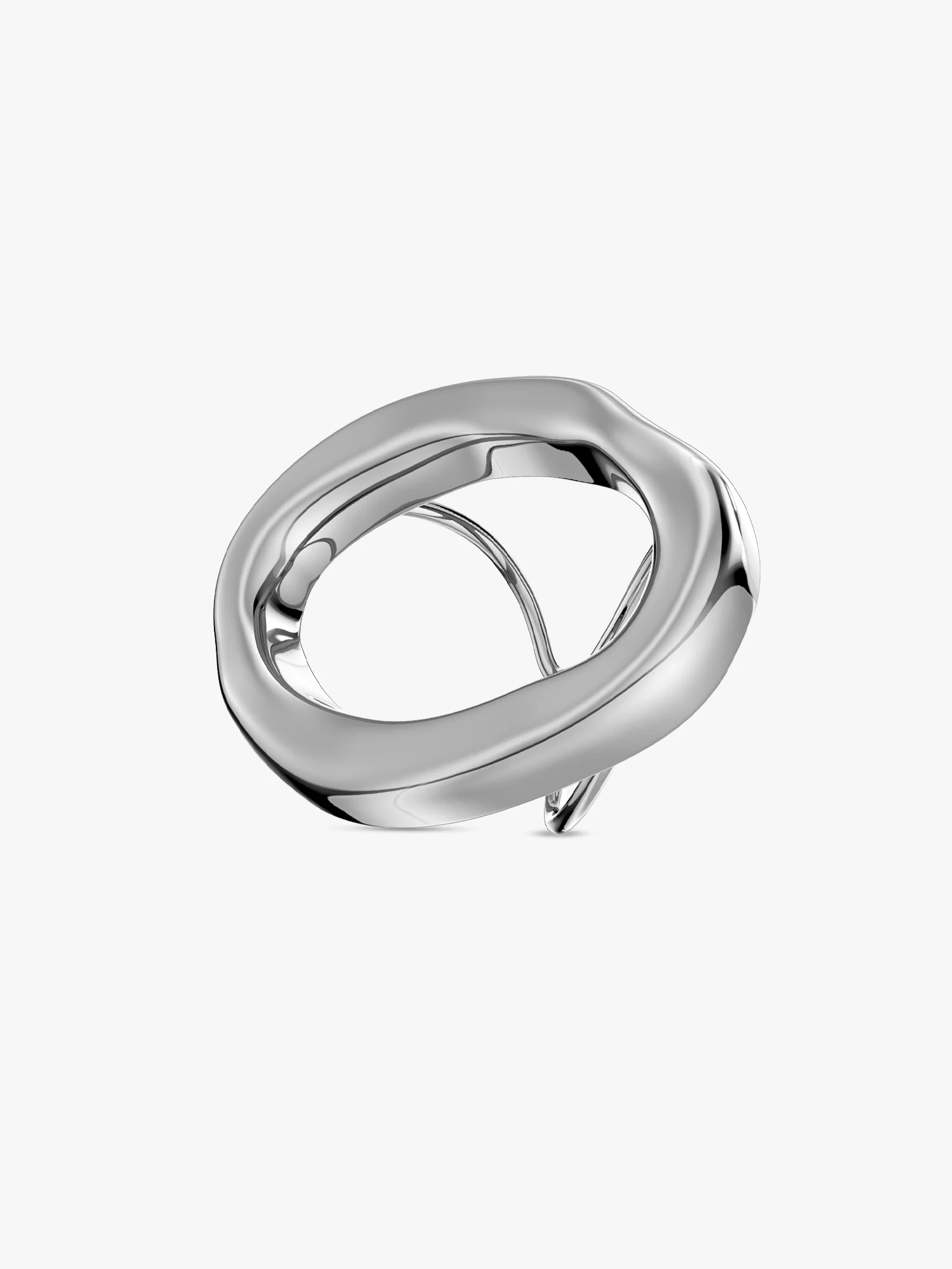 Twisted Orbit Loop Stainless Steel Ring (Size 7) - Image 4