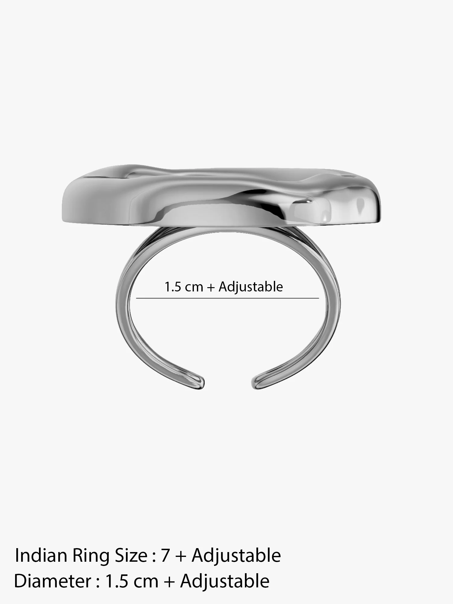 Twisted Orbit Loop Stainless Steel Ring (Size 7) - Image 6