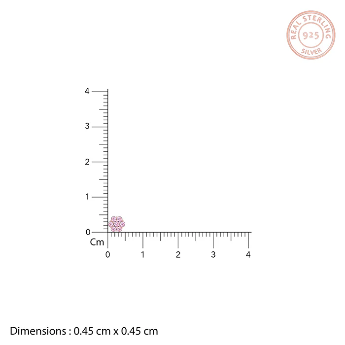 Rose Gold Baby Pink Flower Stud Kids Earrings - Image 5