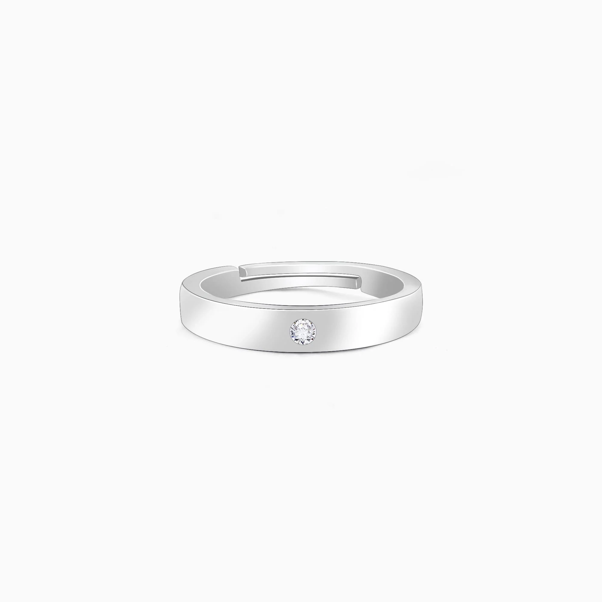Silver Zircon True Love Ring