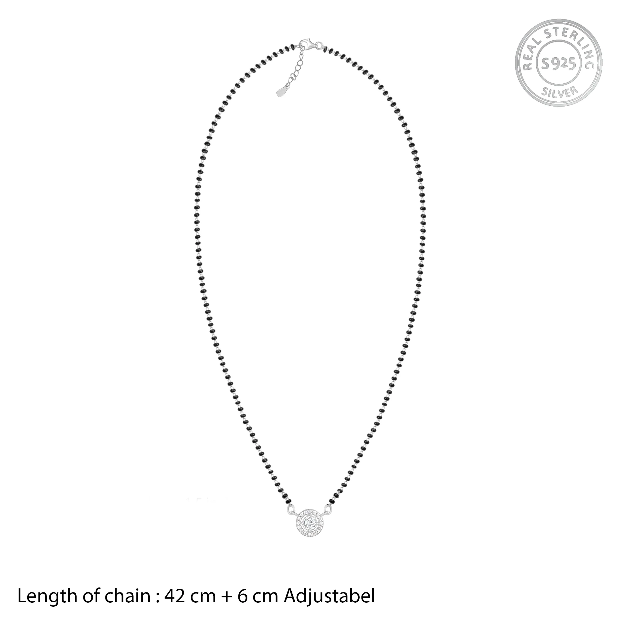 Silver Drizzle Drop Mangalsutra - Image 6